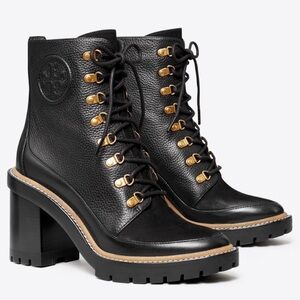 TORY BURCH MILLER LUG SOLE BOOTIES SIZE 10, NEW with original box & bag.